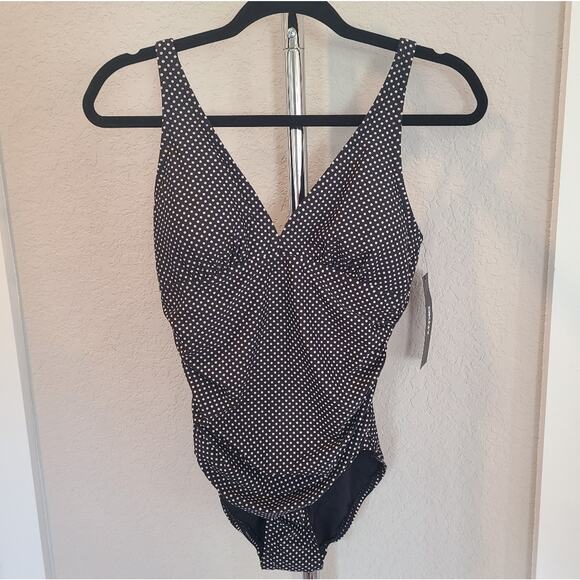 DKNY Polka dot One Piece Swimsuit - Picture 1 of 10